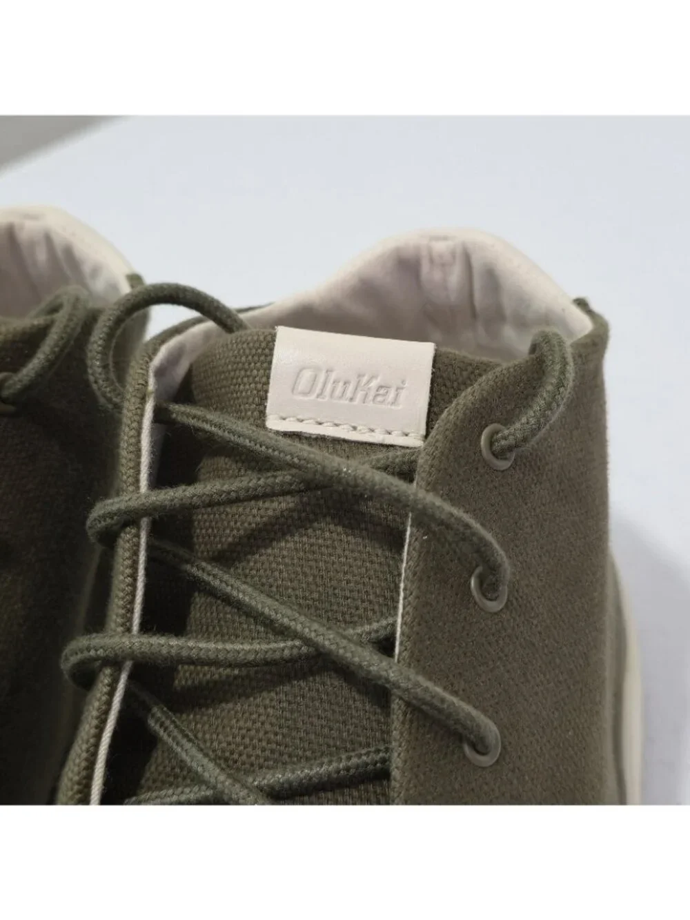 OluKai Papaku Canvas Chukka Boots Size Men's 8 / Women's 9.5 Olive Green NWOB